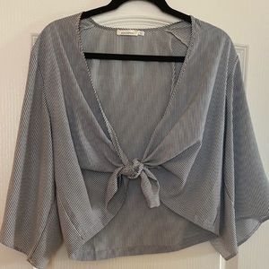 Skyler+madison front tie knot shirt